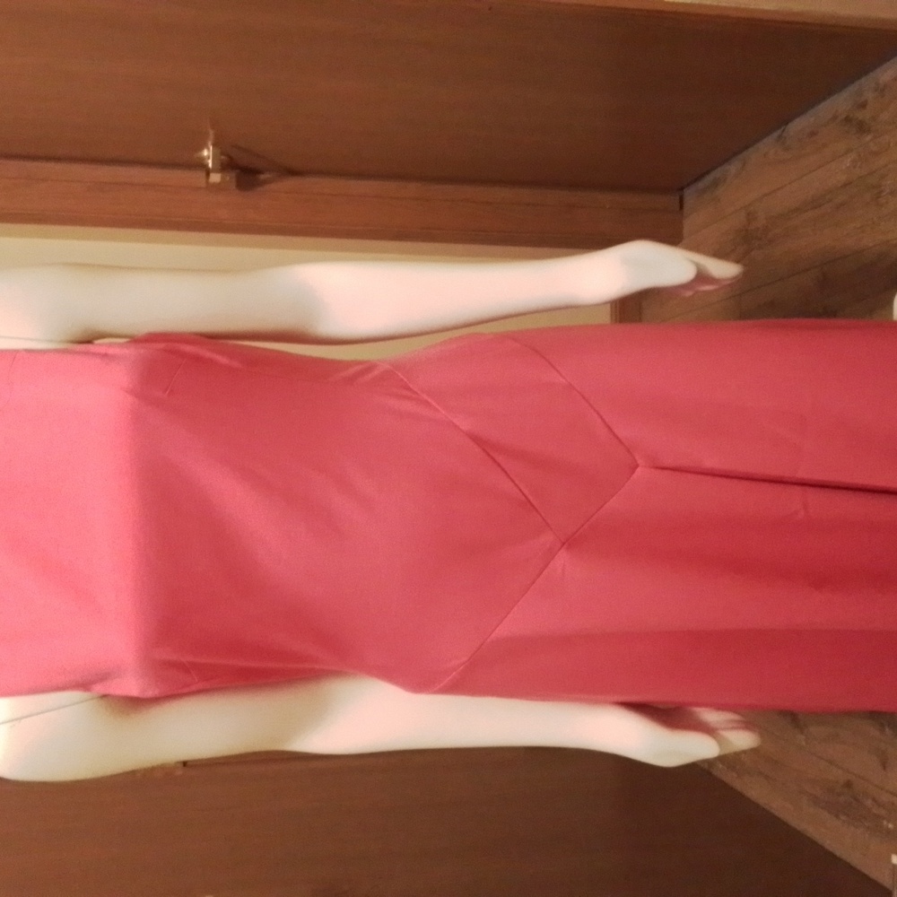 NEW! Tahari fully-lined dress, hot pink, size 10, Polyester/Viscose.